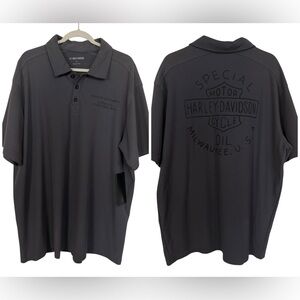New Harley Davidson Men’s Special Oil Polo Shirt Grey Size 2XL